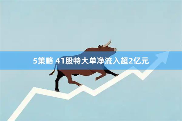 5策略 41股特大单净流入超2亿元